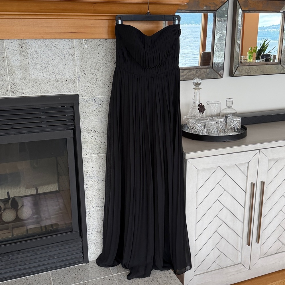 Miss Sixty Strapless Black Pleated Maxi Gown - Picture 8 of 9